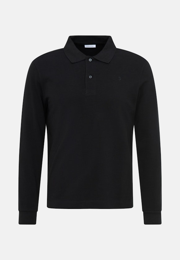 Slim Polo Uni in Schwarz |  Seidensticker Onlineshop