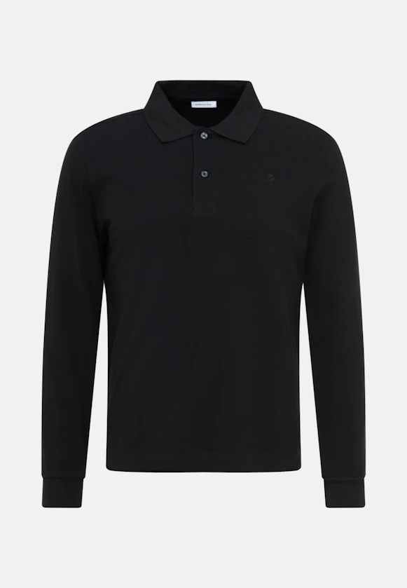 Slim Polo Uni in Schwarz |  Seidensticker Onlineshop