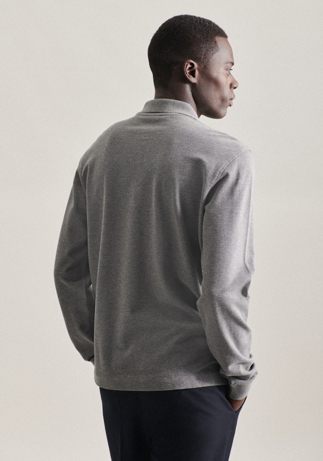 Slim Polo Uni in Grau | Seidensticker Onlineshop