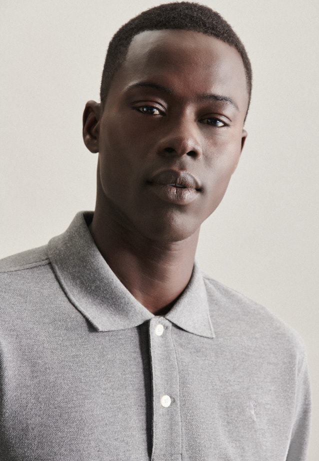 Slim Polo Uni in Grau |  Seidensticker Onlineshop