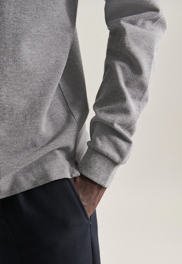 Slim Polo Uni in Grau |  Seidensticker Onlineshop
