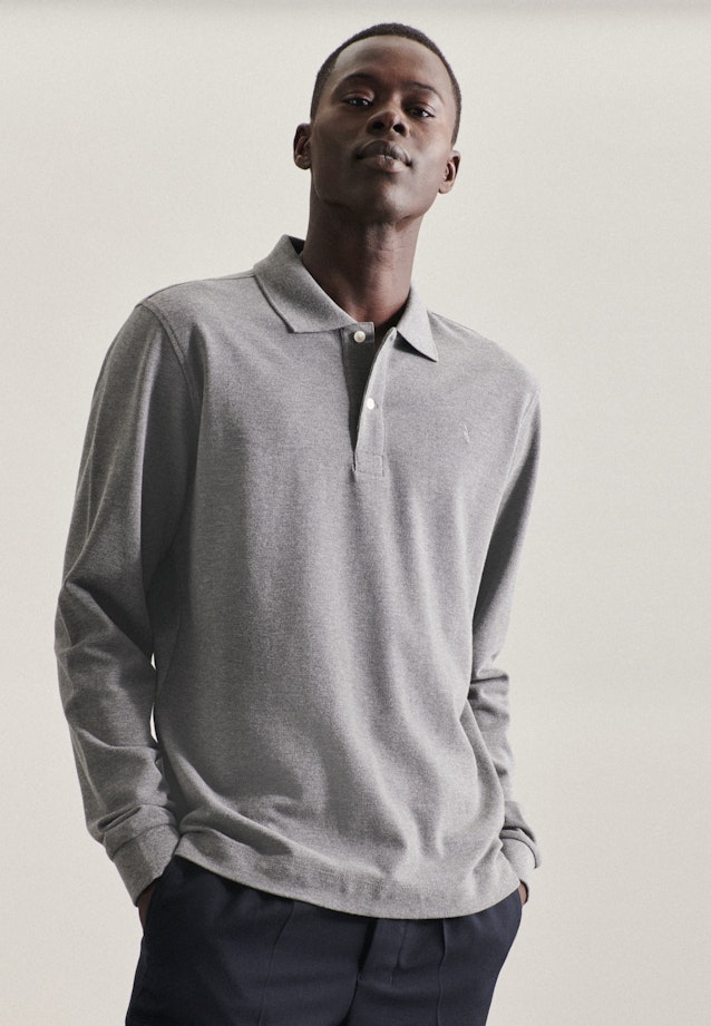Collar Polo-Shirt in Grey |  Seidensticker Onlineshop