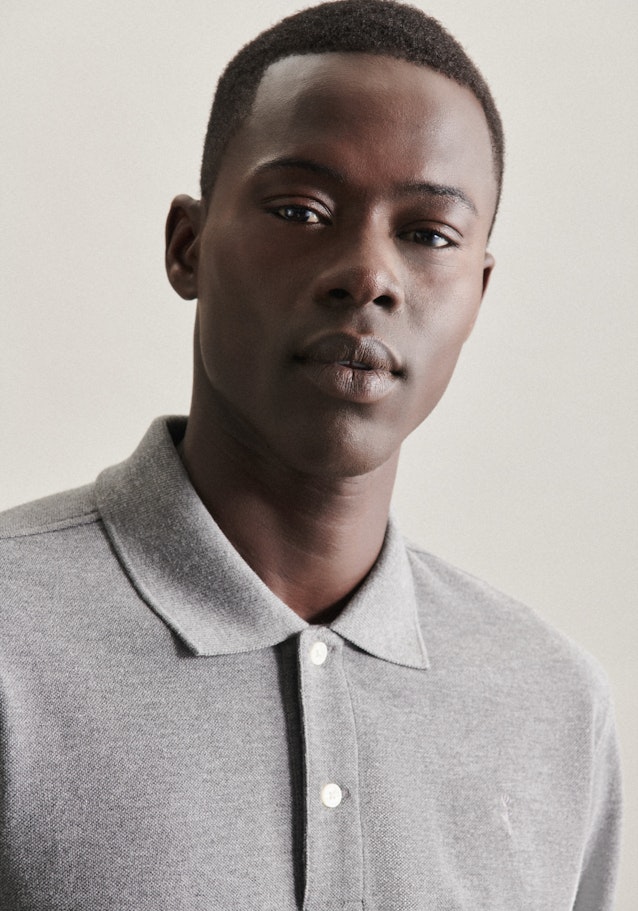 Kragen Polo-Shirt Slim in Grau |  Seidensticker Onlineshop
