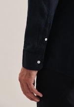Regular Linen shirt Uni in Dark Blue |  Seidensticker Onlineshop