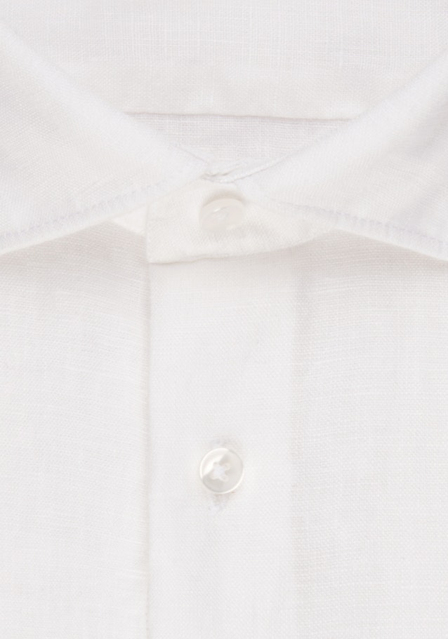 Leinen Leinenhemd in Regular mit Kentkragen in Weiß |  Seidensticker Onlineshop