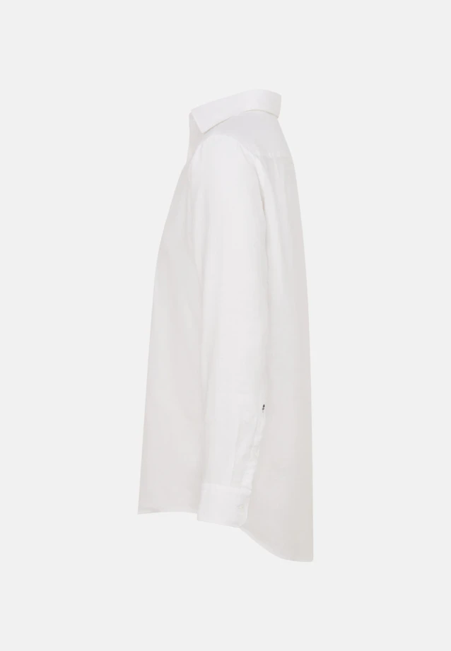 Regular Leinenhemd Uni in Weiß |  Seidensticker Onlineshop