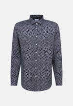 Regular Chemise en lin Imprimé in Bleu Foncé |  Seidensticker Onlineshop