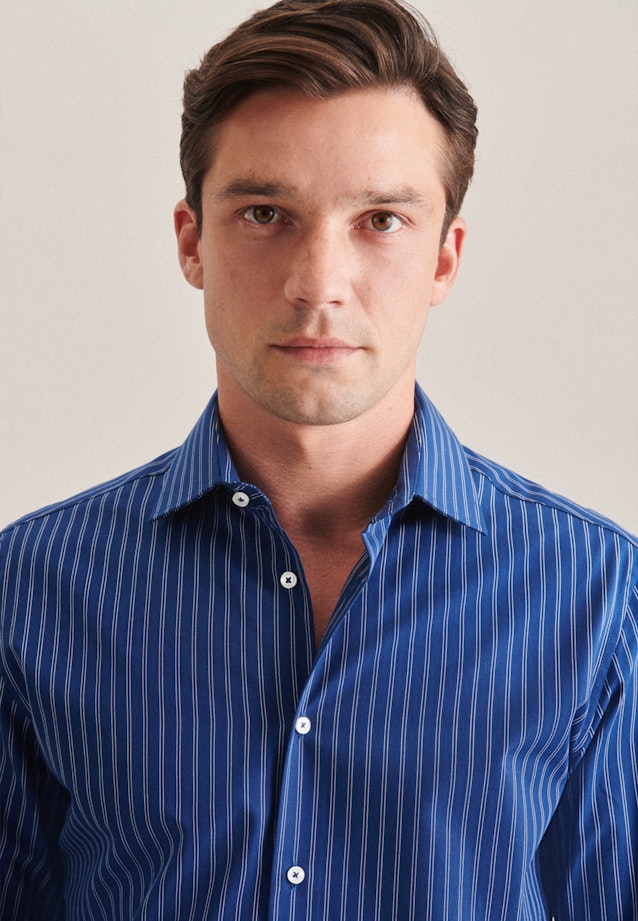 Slim Chemise d'affaires rayures in Bleu Moyen |  Seidensticker Onlineshop