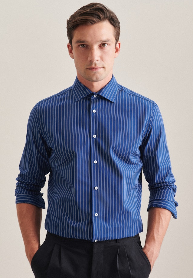 Slim Chemise d'affaires rayures in Bleu Moyen |  Seidensticker Onlineshop
