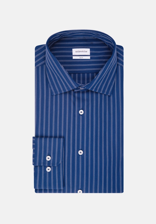 Poplin Business Shirt in Slim with Kent-Collar and extra long sleeve in Medium Blue |  Seidensticker Onlineshop