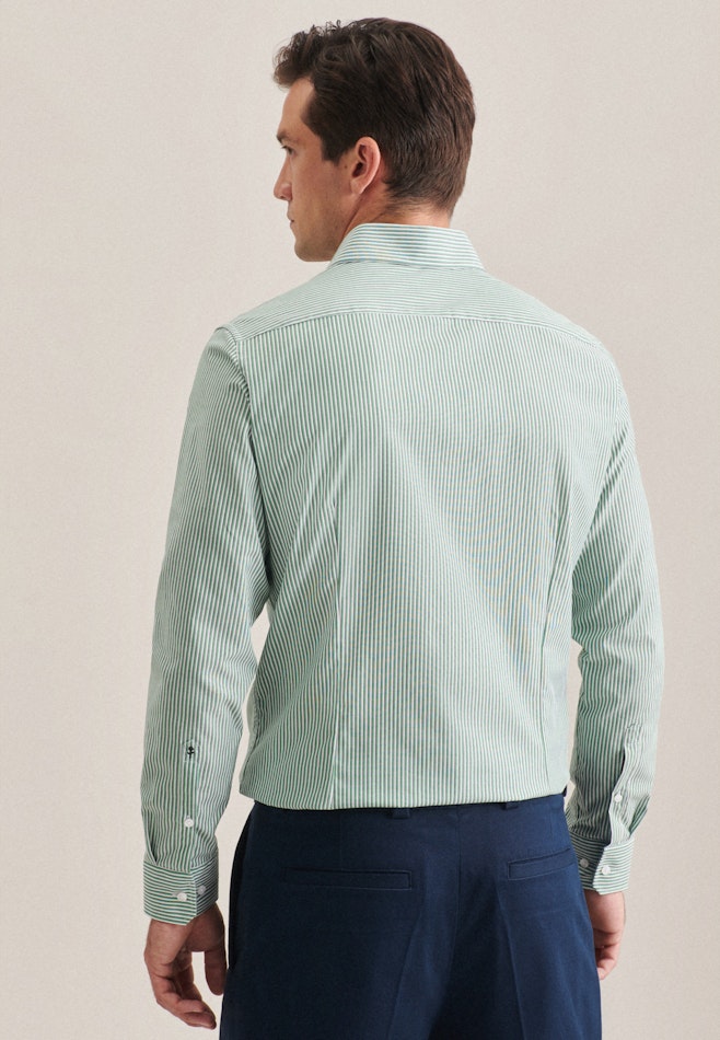 Non-iron Poplin Business Shirt in Slim with Kent-Collar in Green | Seidensticker online shop