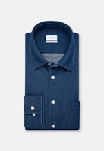 Regular Chemise décontractée Uni in Bleu Foncé |  Seidensticker Onlineshop