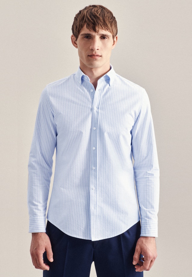 Slim Business Hemd Streifen in Hellblau |  Seidensticker Onlineshop