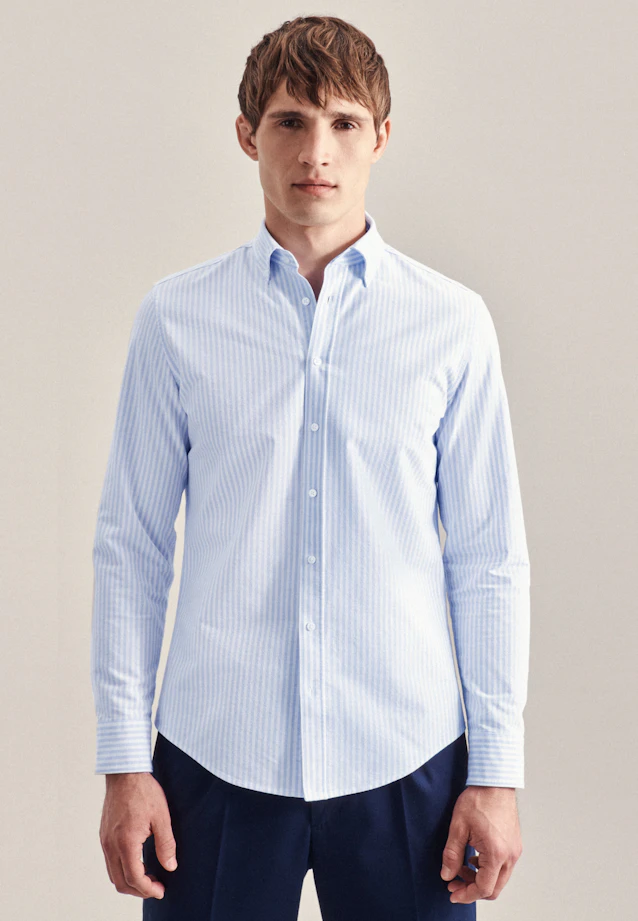 Slim Chemise d'affaires rayures in Bleu Clair |  Seidensticker Onlineshop
