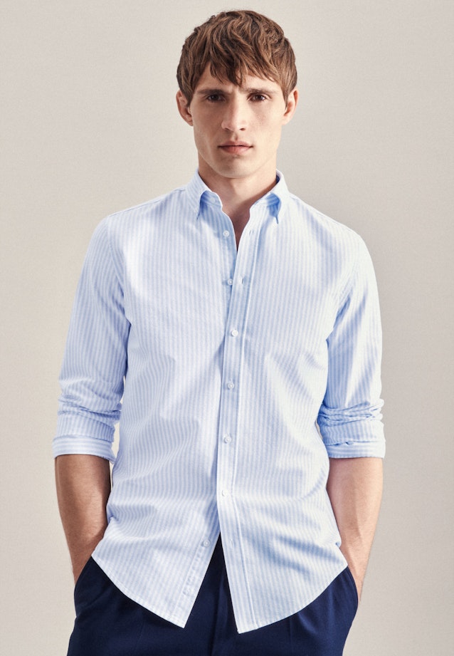 Slim Business Hemd Streifen in Hellblau |  Seidensticker Onlineshop