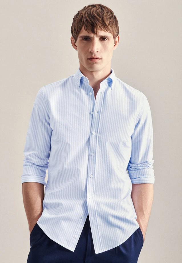 Slim Chemise d'affaires rayures in Bleu Clair |  Seidensticker Onlineshop