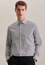 Chemise Business Slim Popeline Col Kent in Gris |  Seidensticker Onlineshop