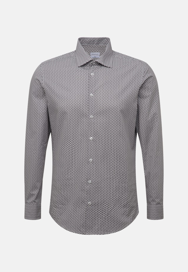 Chemise Business Slim Popeline Col Kent in Gris |  Seidensticker Onlineshop