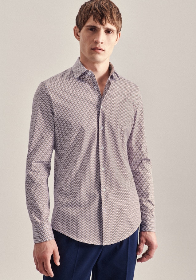 Business Shirt in Slim with Kent-Collar in Brown | Seidensticker Onlineshop