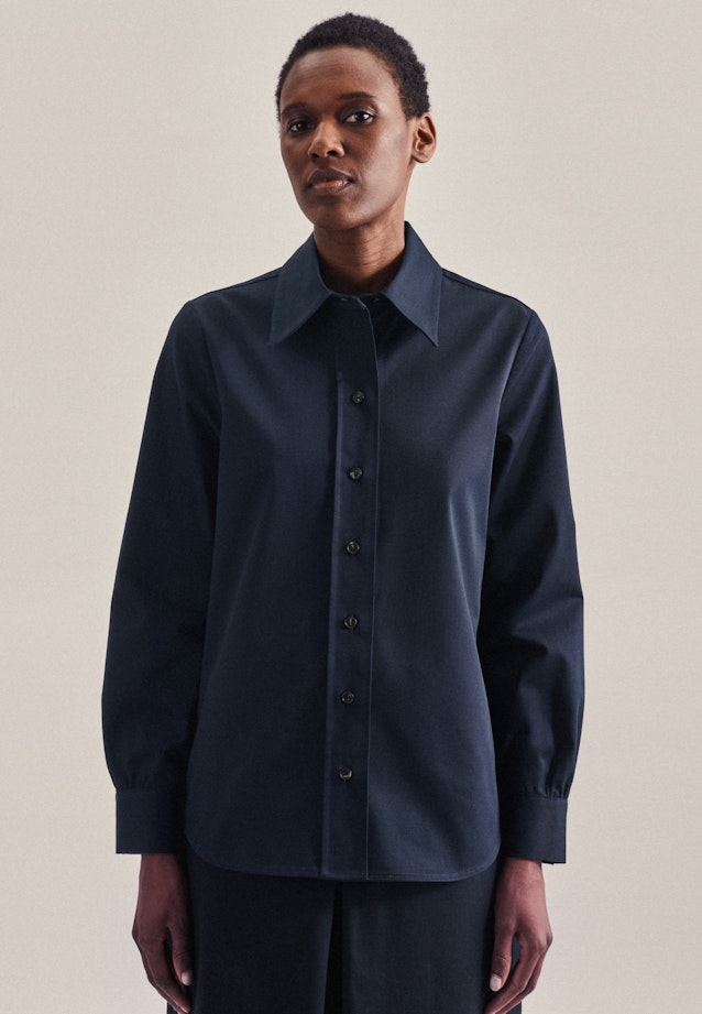 Long sleeve Twill Jacket in Dark Blue |  Seidensticker Onlineshop