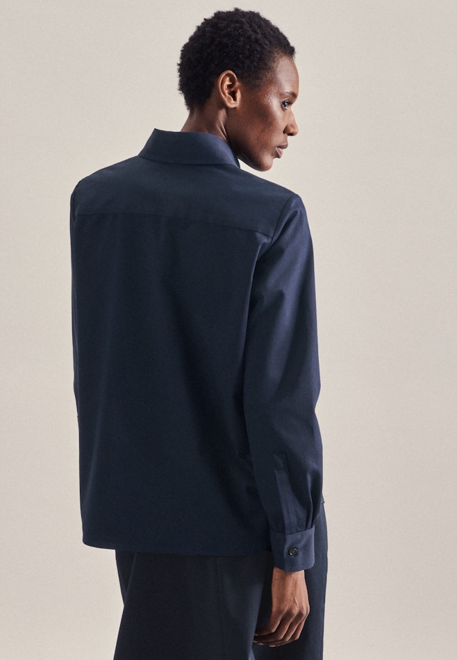 Long sleeve Twill Jacket in Dark Blue | Seidensticker online shop