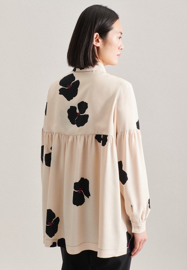 Oversized Hemdbluse Druck in Ecru |  Seidensticker Onlineshop