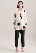 Oversized Hemdbluse Druck in Ecru |  Seidensticker Onlineshop