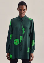 Oversized Hemdbluse Druck in Grün |  Seidensticker Onlineshop
