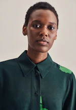 Oversized Hemdbluse Druck in Grün |  Seidensticker Onlineshop