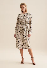 Shirt dress with waist belt made of viscose in Dark Blue |  Seidensticker Onlineshop