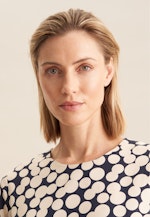 Shirtkleid mit Taillengürtel aus Viskose in Dunkelblau |  Seidensticker Onlineshop