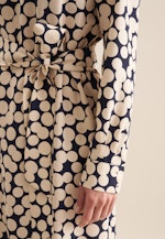 Shirtkleid mit Taillengürtel aus Viskose in Dunkelblau |  Seidensticker Onlineshop