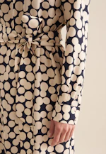 Shirt dress with waist belt made of viscose in Dark Blue |  Seidensticker Onlineshop