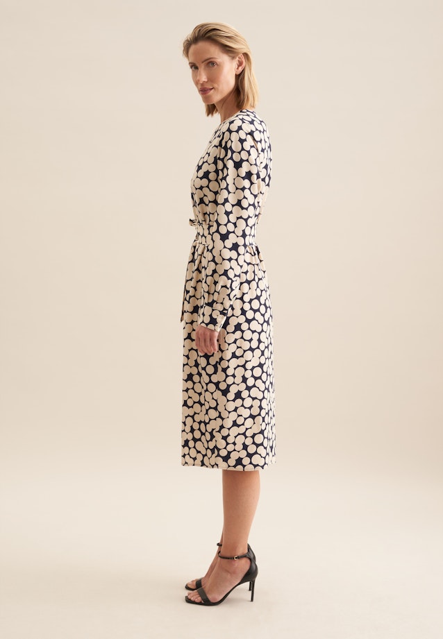 Shirtkleid mit Taillengürtel aus Viskose in Dunkelblau |  Seidensticker Onlineshop