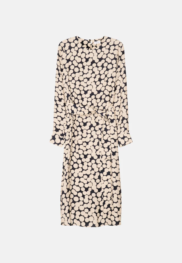 Shirt dress with waist belt made of viscose in Dark Blue |  Seidensticker Onlineshop