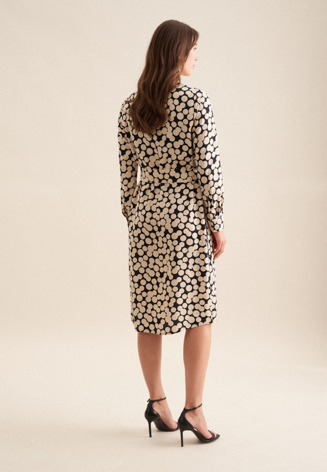 Shirtkleid mit Taillengürtel aus Viskose in Schwarz | Seidensticker Onlineshop