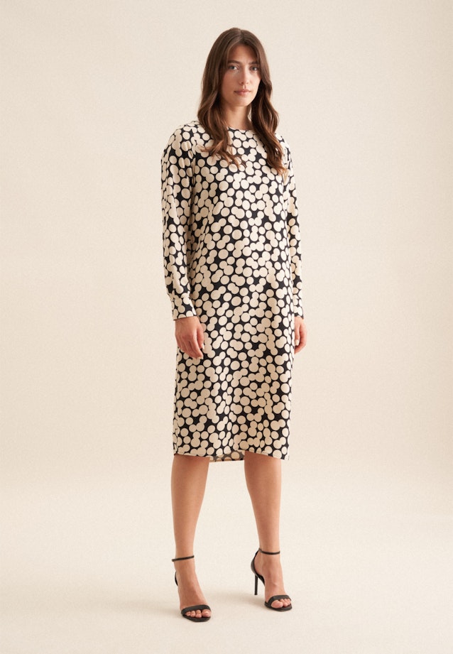 Shirtkleid mit Taillengürtel aus Viskose in Schwarz |  Seidensticker Onlineshop