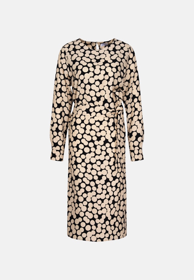 Shirtkleid mit Taillengürtel aus Viskose in Schwarz |  Seidensticker Onlineshop