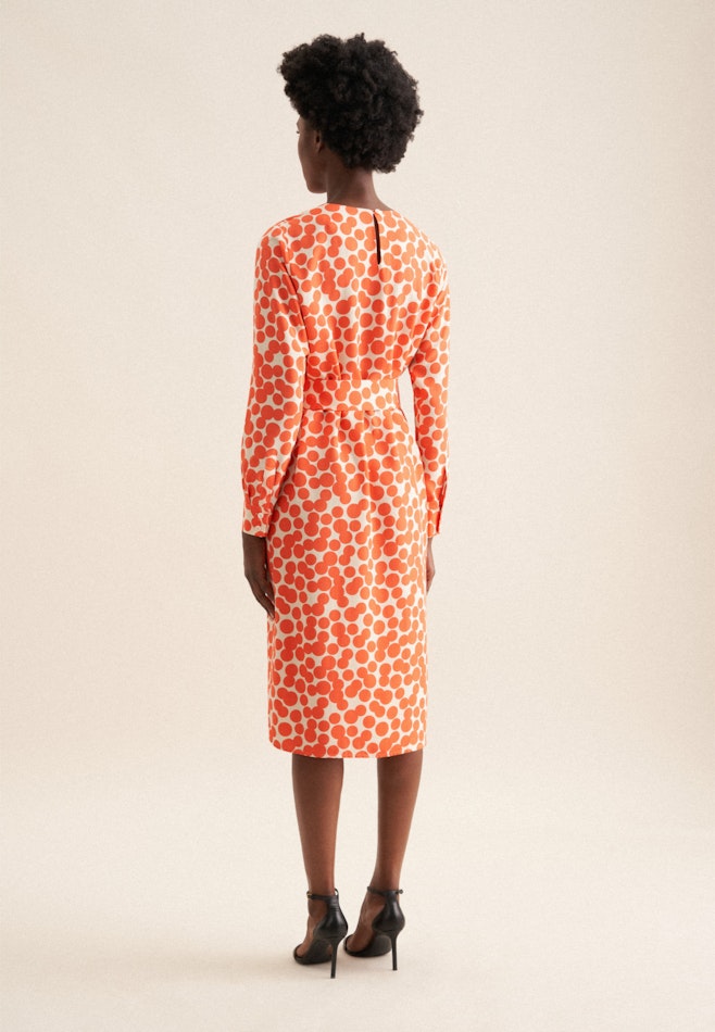 Shirtkleid mit Taillengürtel aus Viskose in Orange | Seidensticker Onlineshop