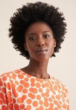 Shirtkleid mit Taillengürtel aus Viskose in Orange |  Seidensticker Onlineshop