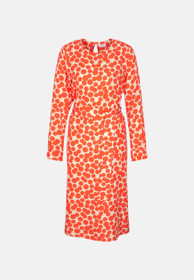 Shirtkleid mit Taillengürtel aus Viskose in Orange |  Seidensticker Onlineshop