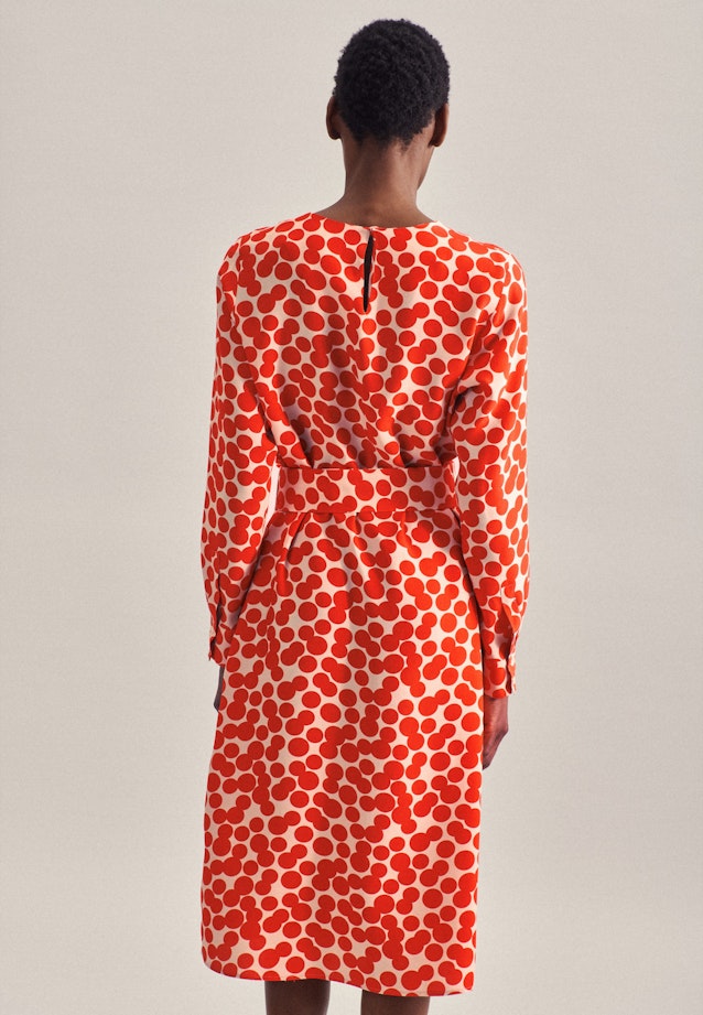 Rundhals Kleid Regular in Orange |  Seidensticker Onlineshop