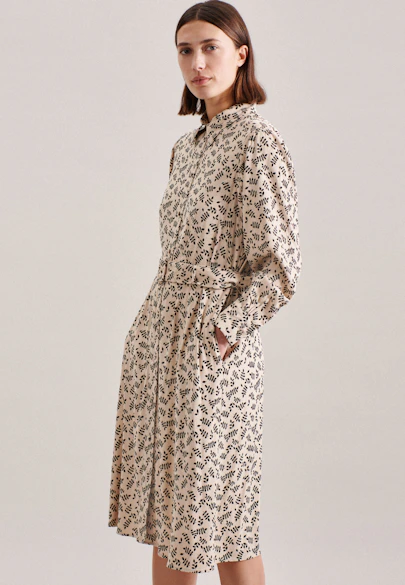 Kleid Druck in Ecru |  Seidensticker Onlineshop