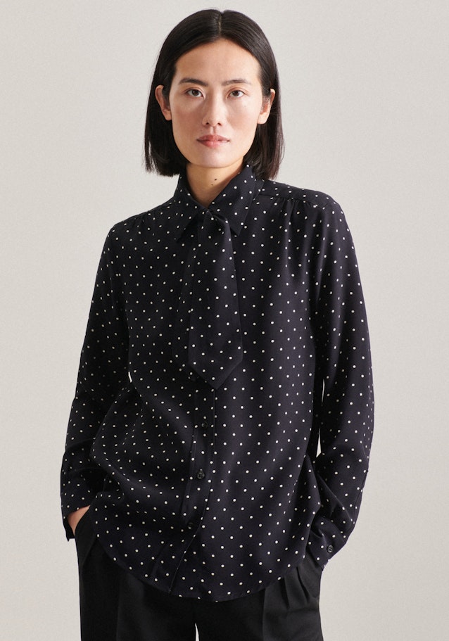 Long sleeve Poplin Shirt Blouse in Black | Seidensticker Onlineshop