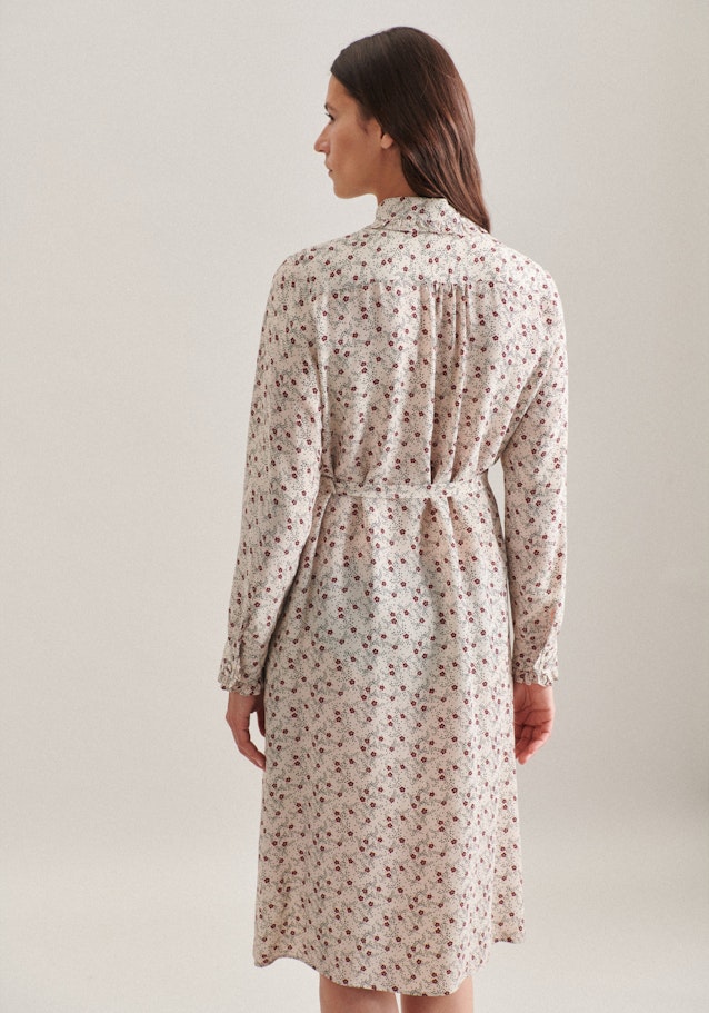 Leinwandbindung Midi Kleid in Ecru |  Seidensticker Onlineshop