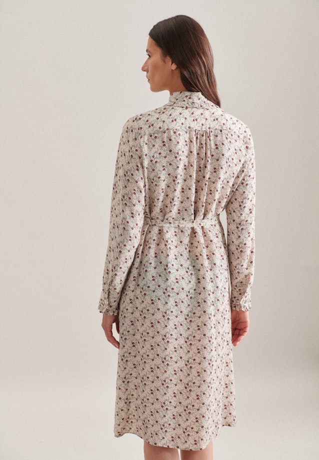 Leinwandbindung Midi Kleid in Ecru |  Seidensticker Onlineshop