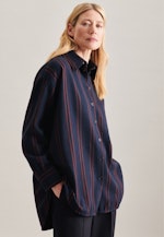 Oversized Longbluse Streifen in Dunkelblau |  Seidensticker Onlineshop
