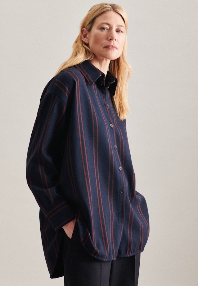 Blouse longue A Rayures in Bleu Foncé |  Seidensticker Onlineshop