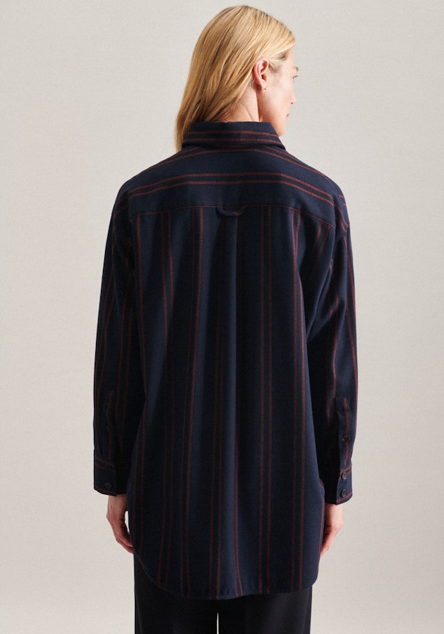 Oversized Longbluse Streifen in Dunkelblau | Seidensticker Onlineshop