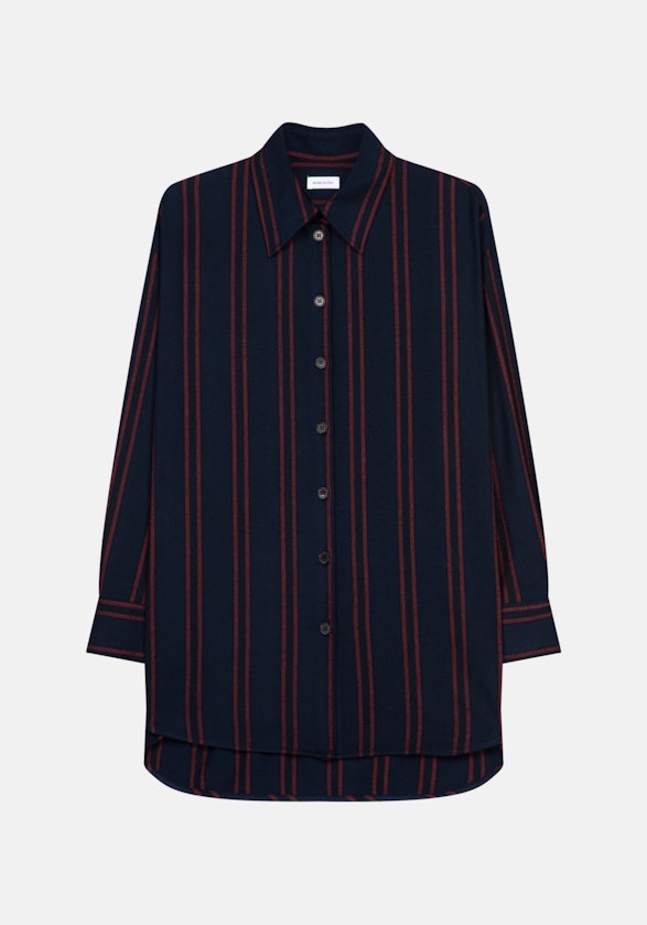Oversized Longbluse Streifen in Dunkelblau | Seidensticker Onlineshop